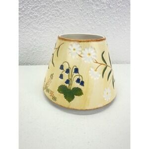Vintage Yankee Candle Wild Flowers Large Jar Candle Shade~ 7" x 5" 2004